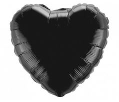 Balón fóliový srdce čierne 46 cm