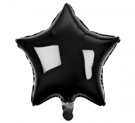 Balón fóliový Hviezda čierna 48 cm