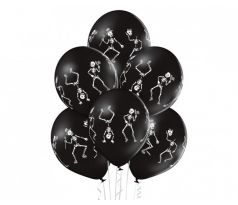 Latexové balóny 31 cm Kostlivci na Halloween