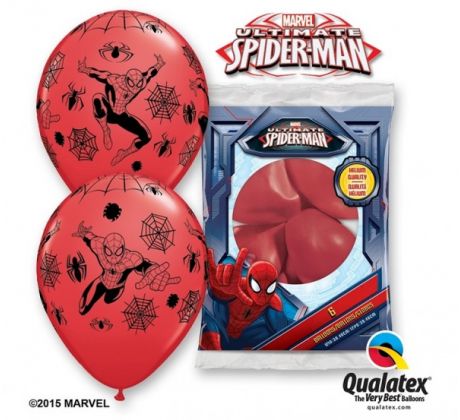 Latexové balóny 30 cm s potlačou Spiderman 6 ks
