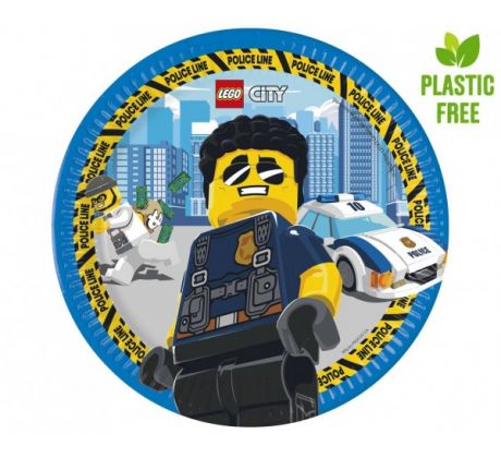 Papierové taniere Lego City 23 cm 8 ks ECO