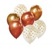 Sada latexových balónov zlato-medená 7 ks