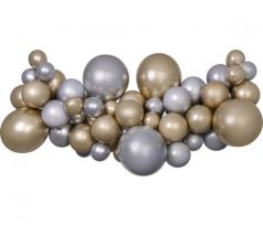 Balónová girlanda zlato-strieborná platinum 3 m