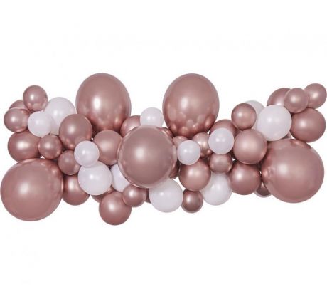 Balónová girlanda zlato-ružová platinum 3 m