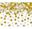 Vystrelovacie konfety zlato-strieborné krúžky 40 cm