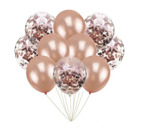 ada latexových balónov zlato-ružová platinum 10 ks