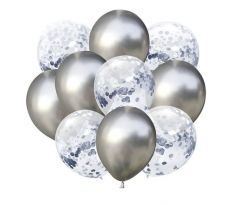 ada latexových balónov strieborná platinum 10 ks