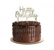 Nápis na tortu Happy Birthday drevený 13 cm
