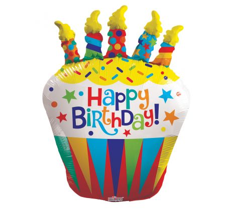 Fóliový balón Cupcake narodeninový 91 cm