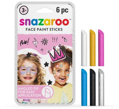 Snazaroo farby na tvár ceruzky Dievčenské 6 ks
