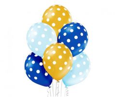 Latexové balóny 30 cm bodky Boy 6 ks