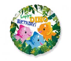 Fóliový balón Happy Birthday Dinosaur 46 cm