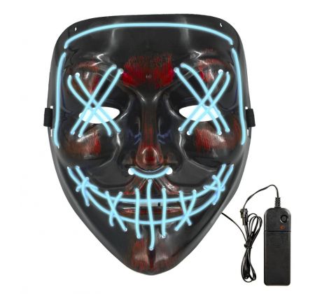 Maska plastová LED - mix farieb