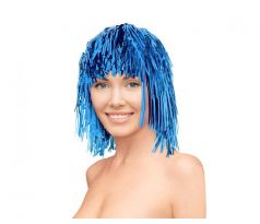Párty vlasy staniolové modré