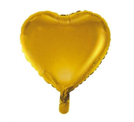 Balón fóliový srdce zlaté 46 cm