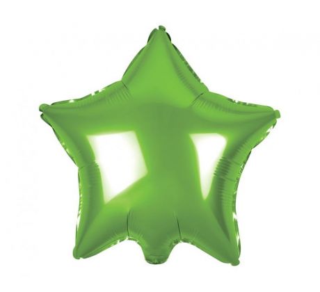 Balón fóliový hviezda zelená 46 cm