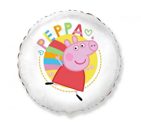Fóliový balón 18" Pepa Pig biely