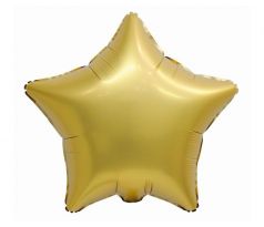Balón fóliový hviezda zlatá antik mat 46 cm