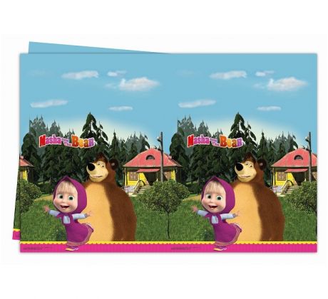 Obrus plastový 120x180 Máša a Medveď
narodeninová oslava pre dievča, párty, v štýle, Máša a Medveď