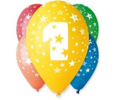 balóny s číslom 1 na oslavu prvých narodenín.